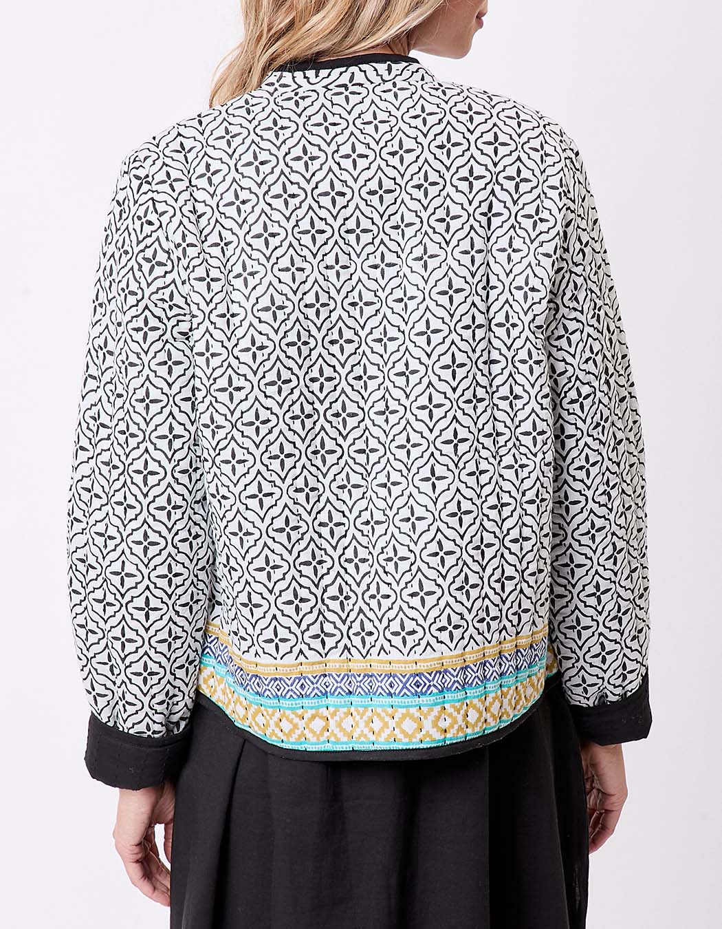 Veste matelassée réversible coton bio imprimé La Fiancée