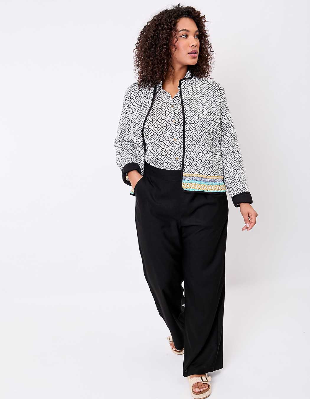 Veste matelassée réversible coton bio imprimé La Fiancée