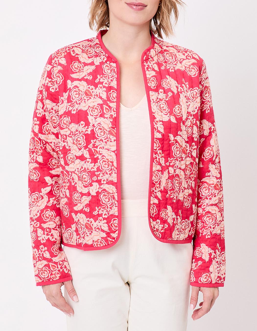 Veste matelassée réversible coton bio imprimé La Fiancée