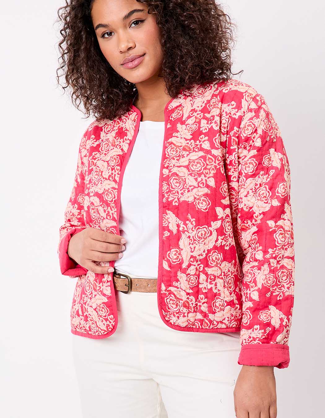 Veste matelassée réversible coton bio imprimé La Fiancée