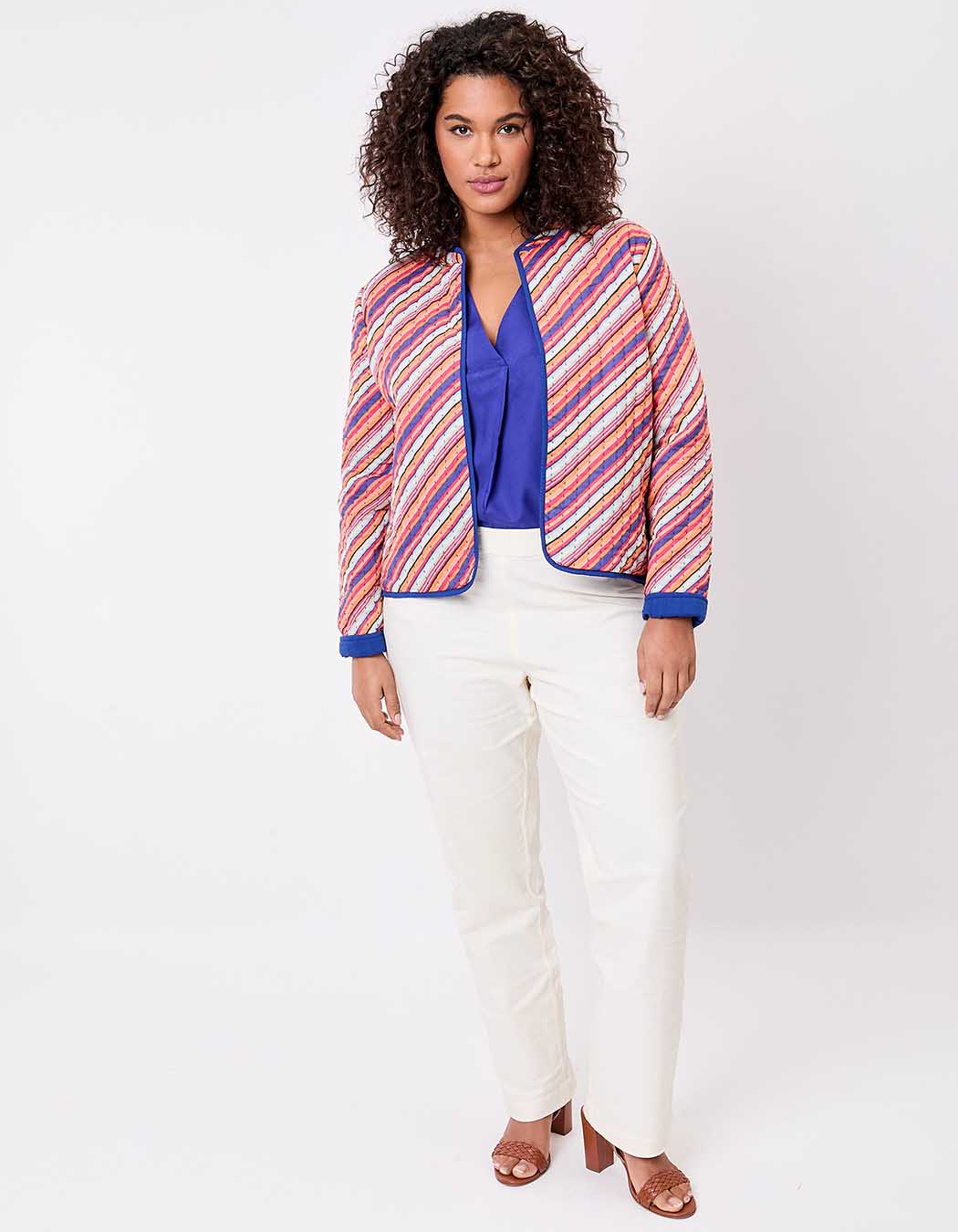 Veste matelassée réversible coton bio imprimé La Fiancée