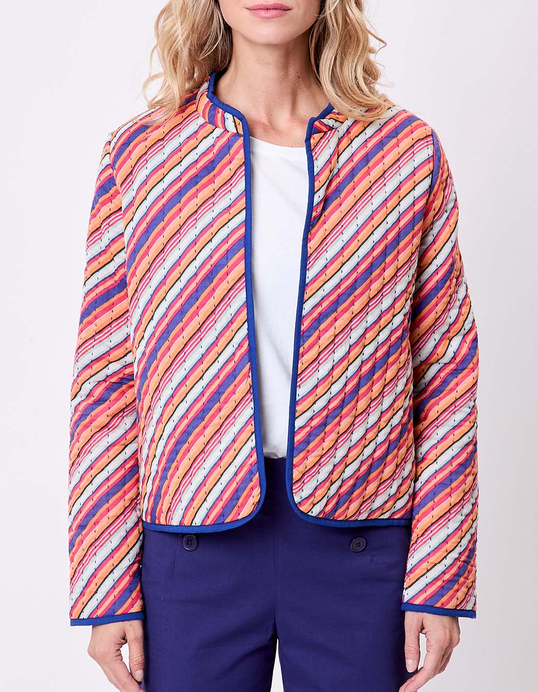 Veste matelassée réversible coton bio imprimé La Fiancée