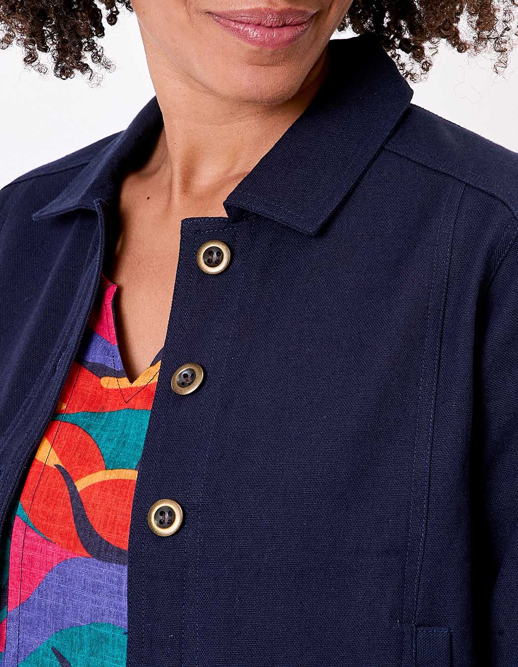 Veste courte en coton bio imprimé La Fiancée