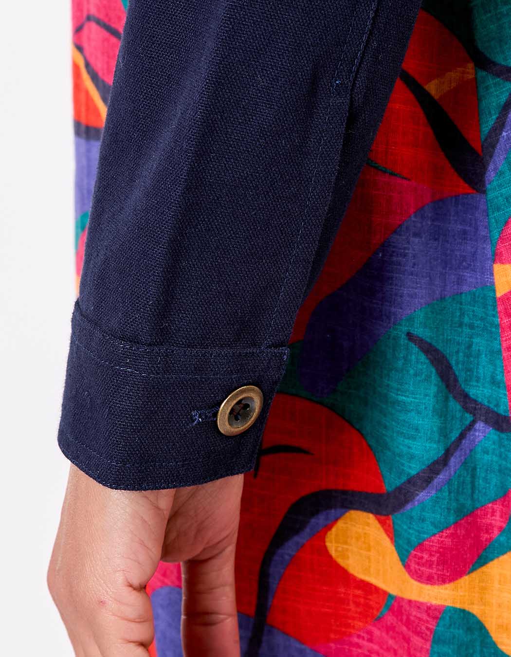 Veste courte en coton bio imprimé La Fiancée
