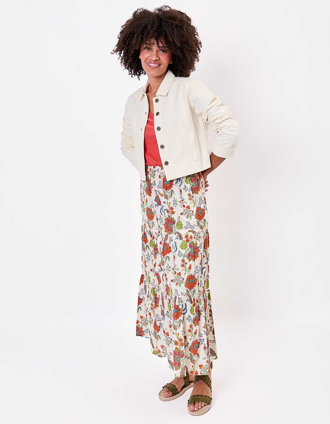 Veste courte en coton bio imprimé La Fiancée