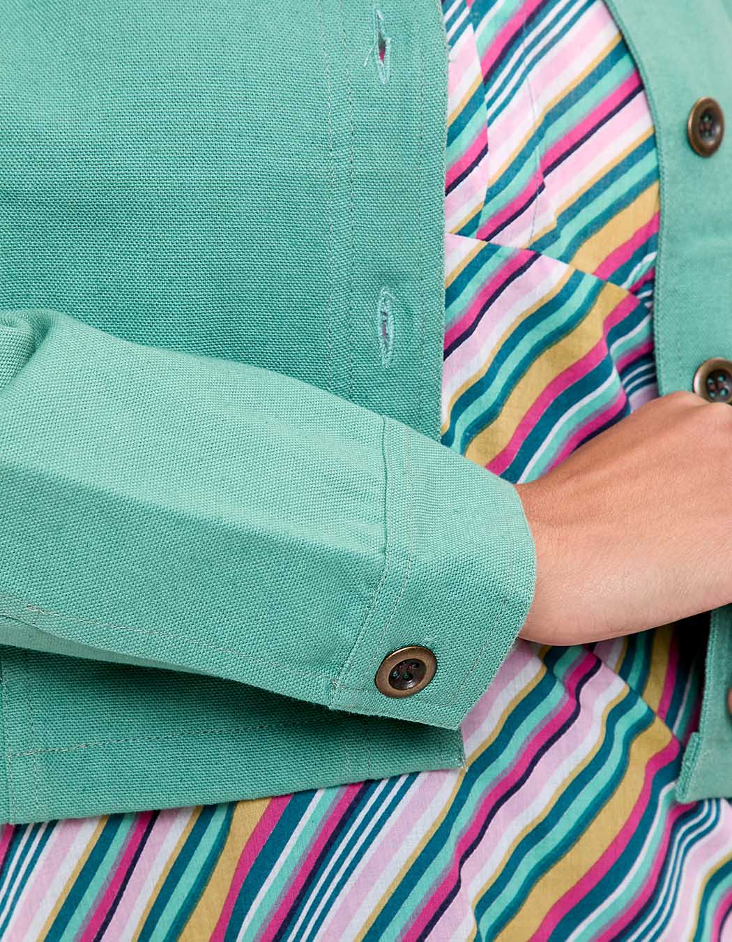 Veste courte en coton bio imprimé La Fiancée