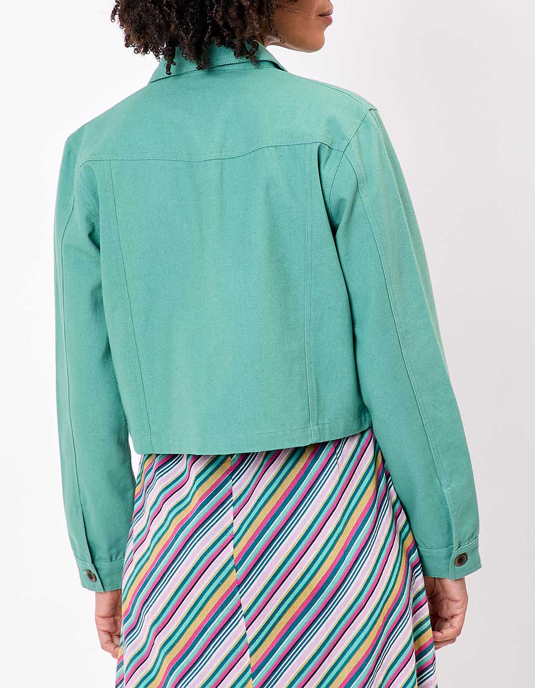 Veste courte en coton bio imprimé La Fiancée