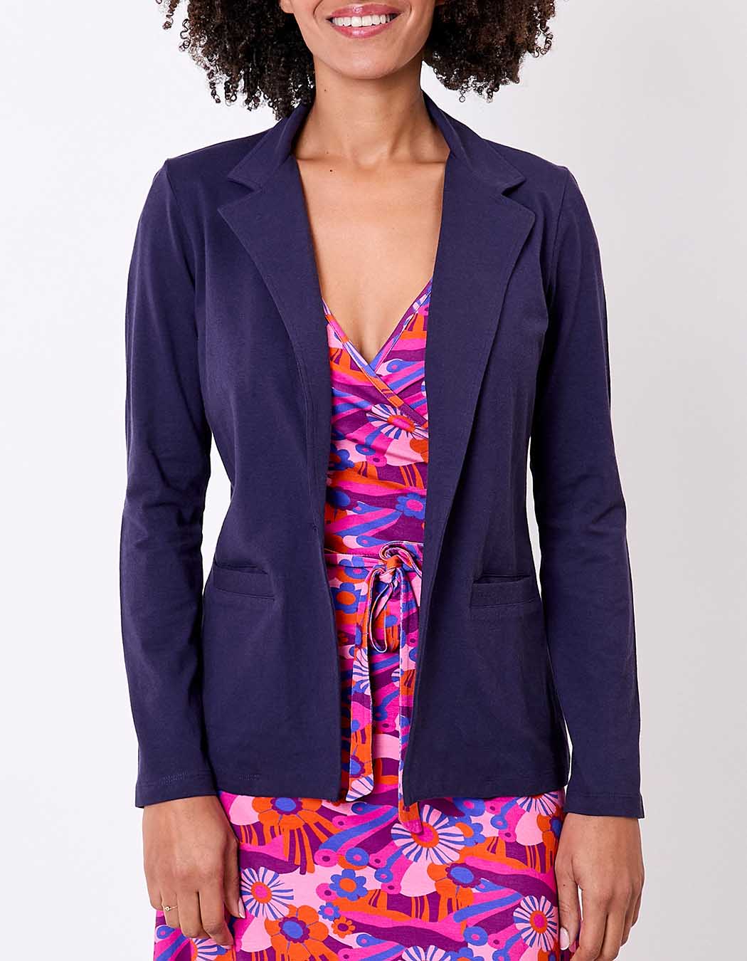 Veste tailleur souple imprimé La Fiancée