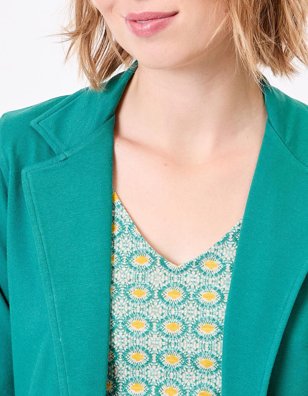 Veste tailleur souple imprimé La Fiancée