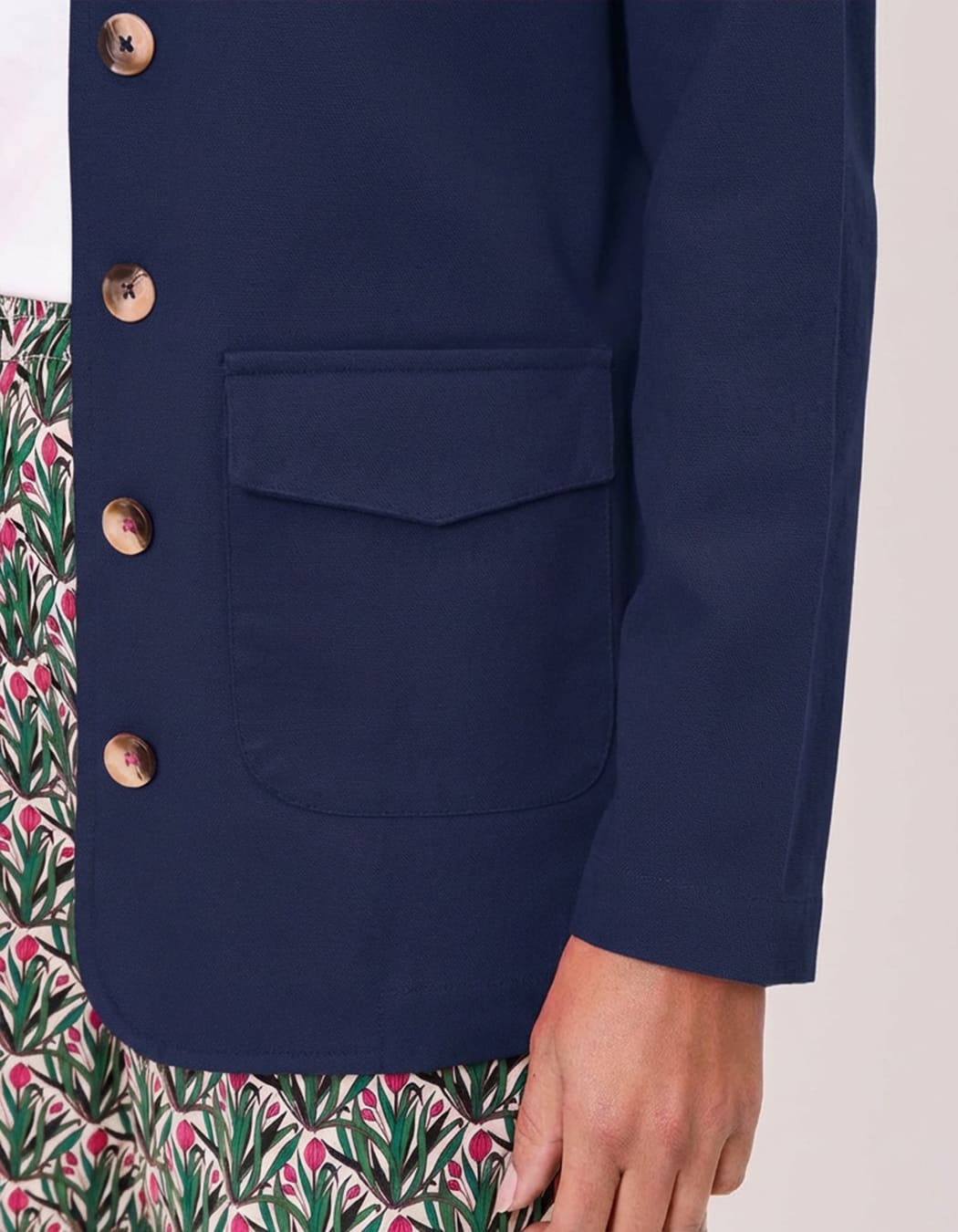 Veste saharienne coton bio imprimé La Fiancée