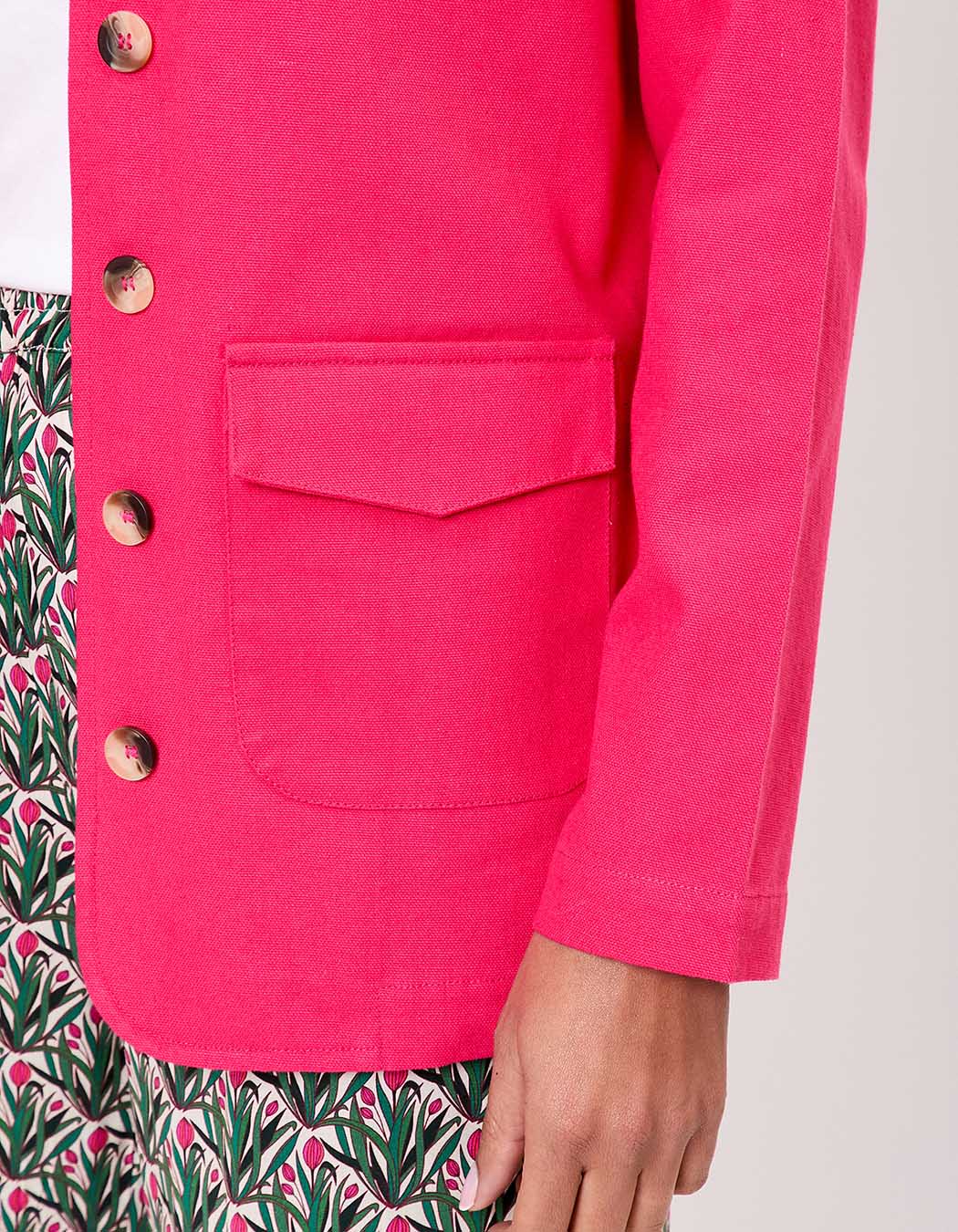 Veste saharienne coton bio imprimé La Fiancée