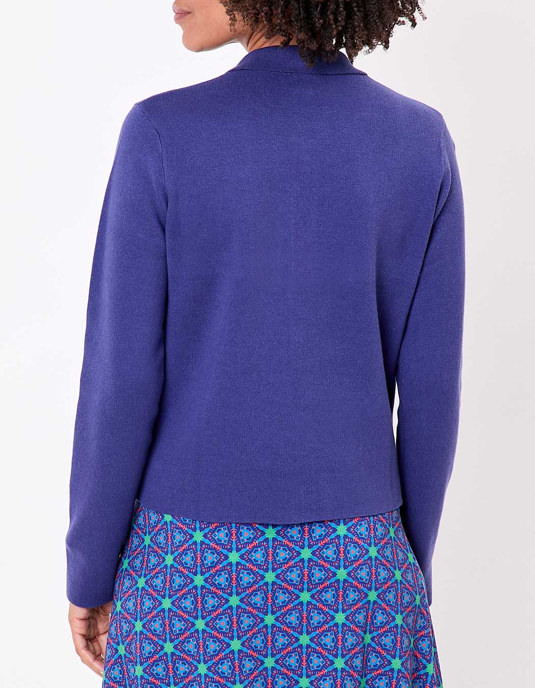 Gilet maille court droit imprimé Princesse Nomade