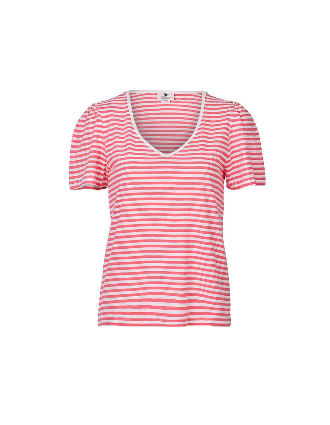 T-shirt rayures coton bio imprimé Princesse Nomade