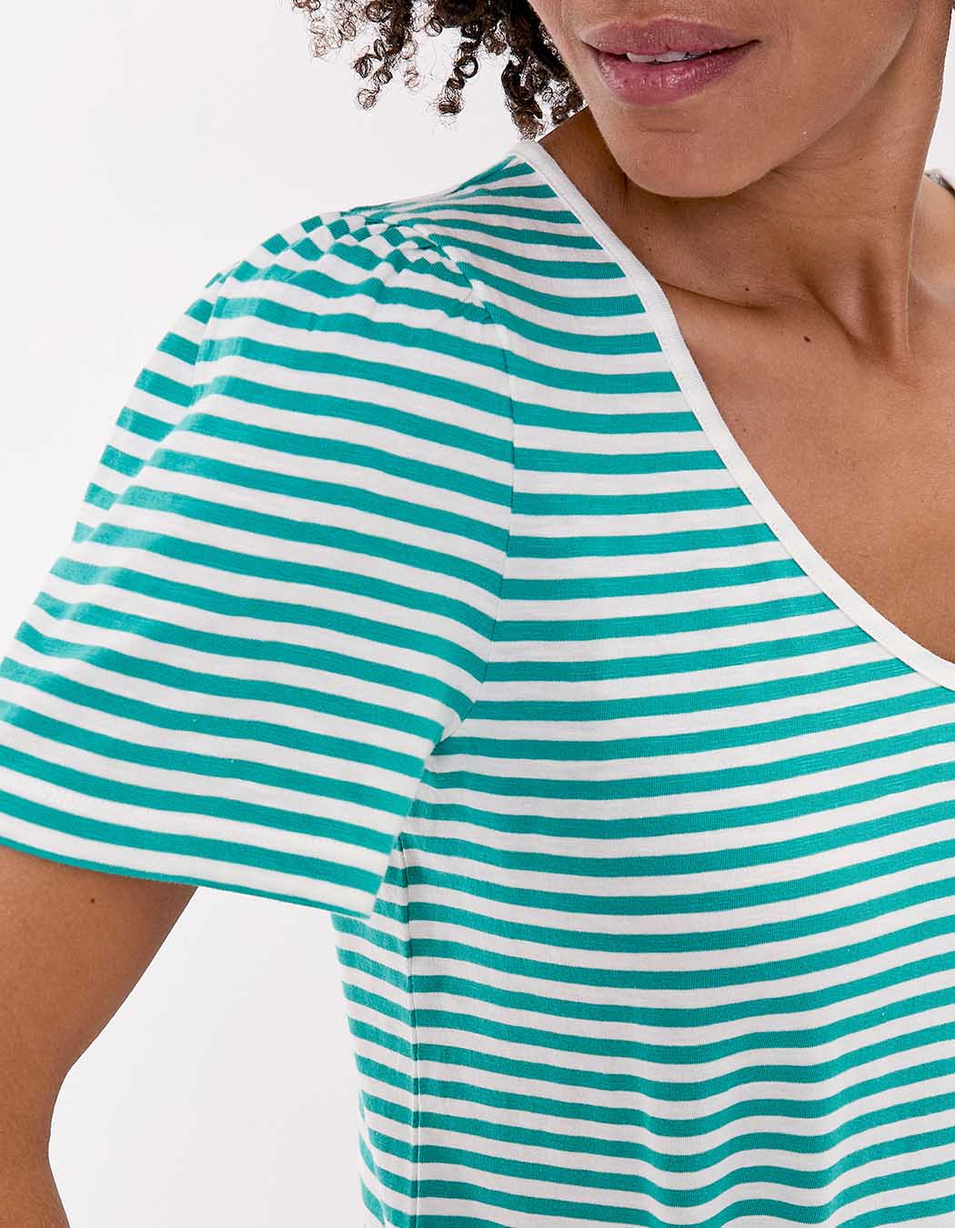 T-shirt rayures coton bio imprimé Princesse Nomade