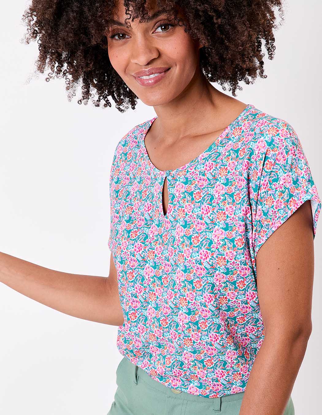 T-shirt loose maille fluide imprimé Princesse Nomade