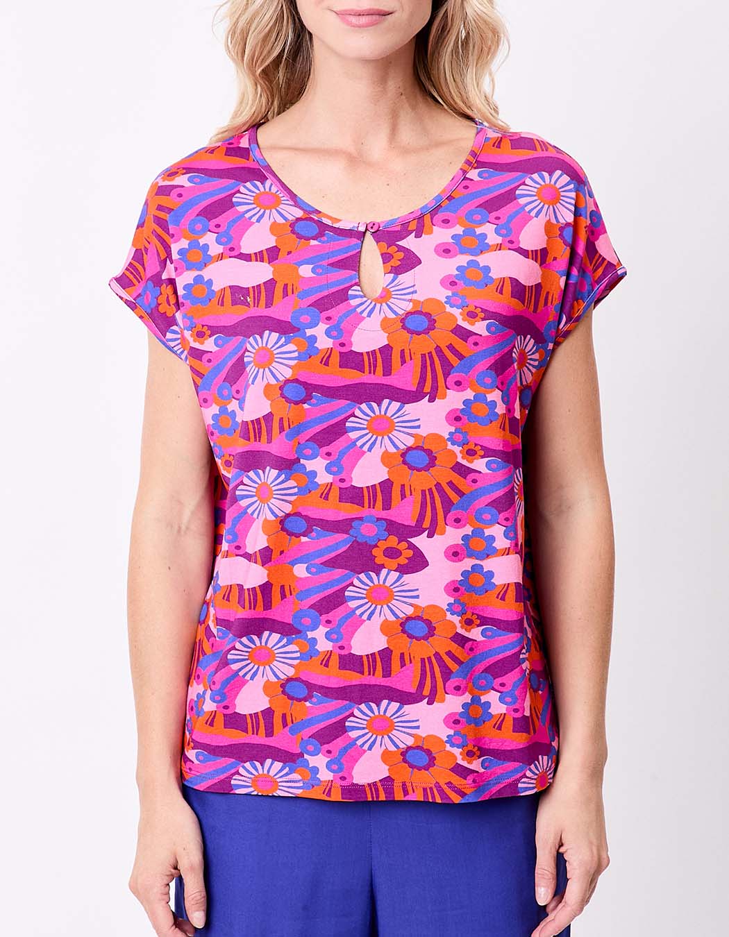 T-shirt loose maille fluide imprim&eacute; Princesse Nomade