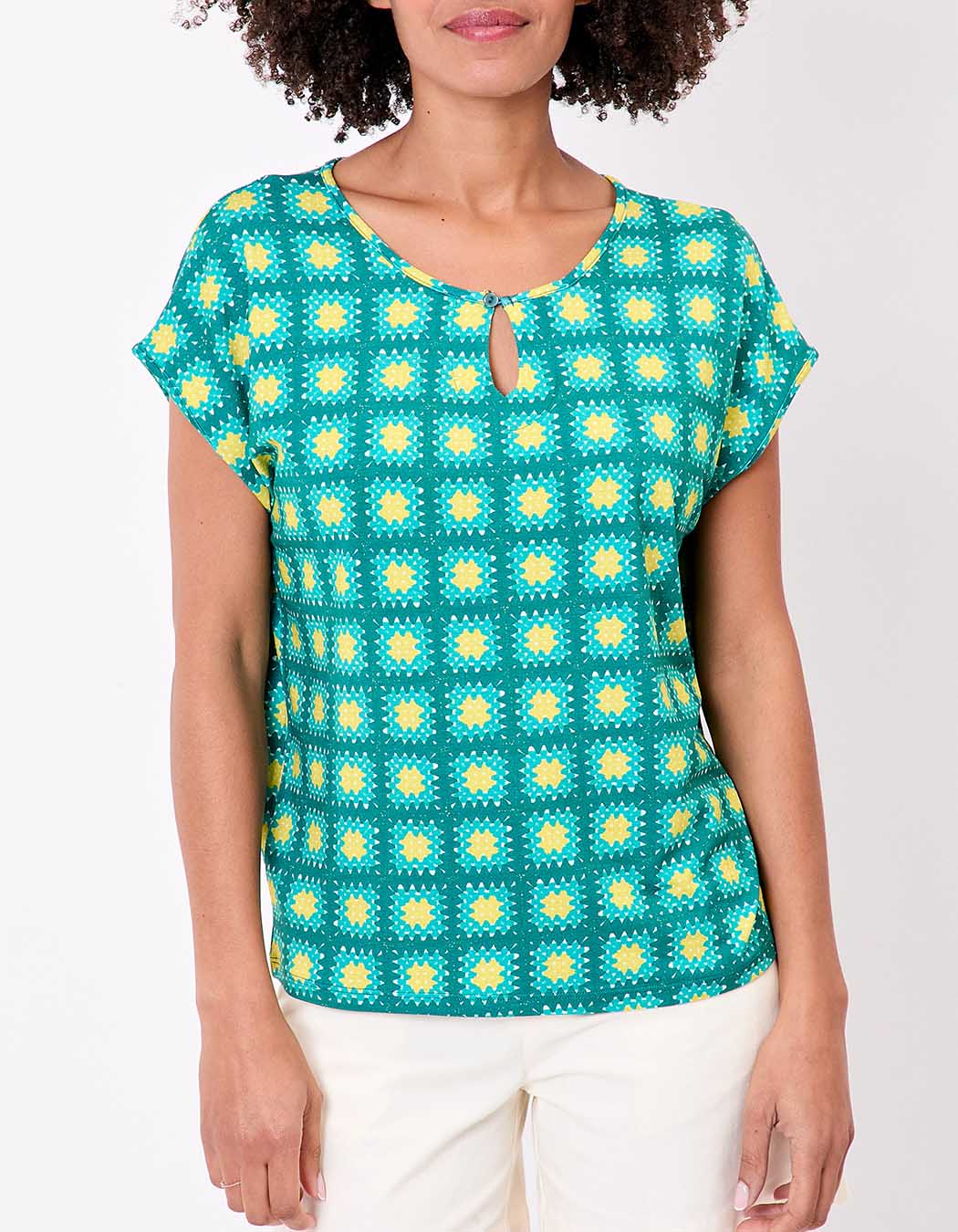 T-shirt loose maille fluide imprimé Princesse Nomade