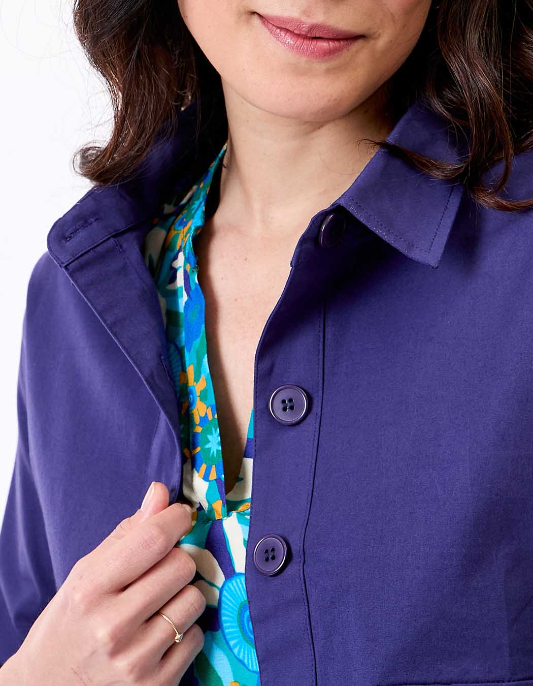 Veste courte coton stretch imprimé Princesse Nomade