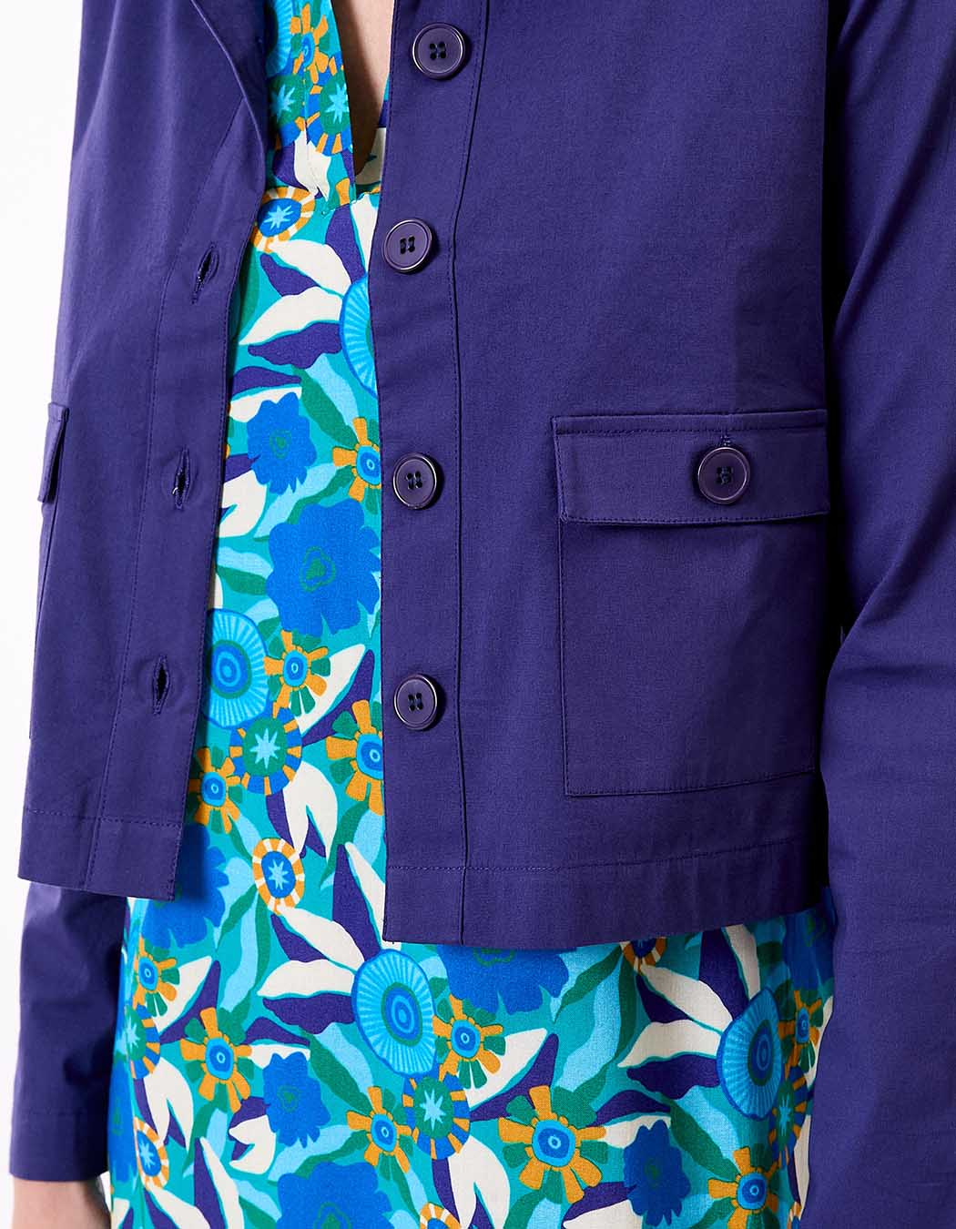 Veste courte coton stretch imprimé Princesse Nomade