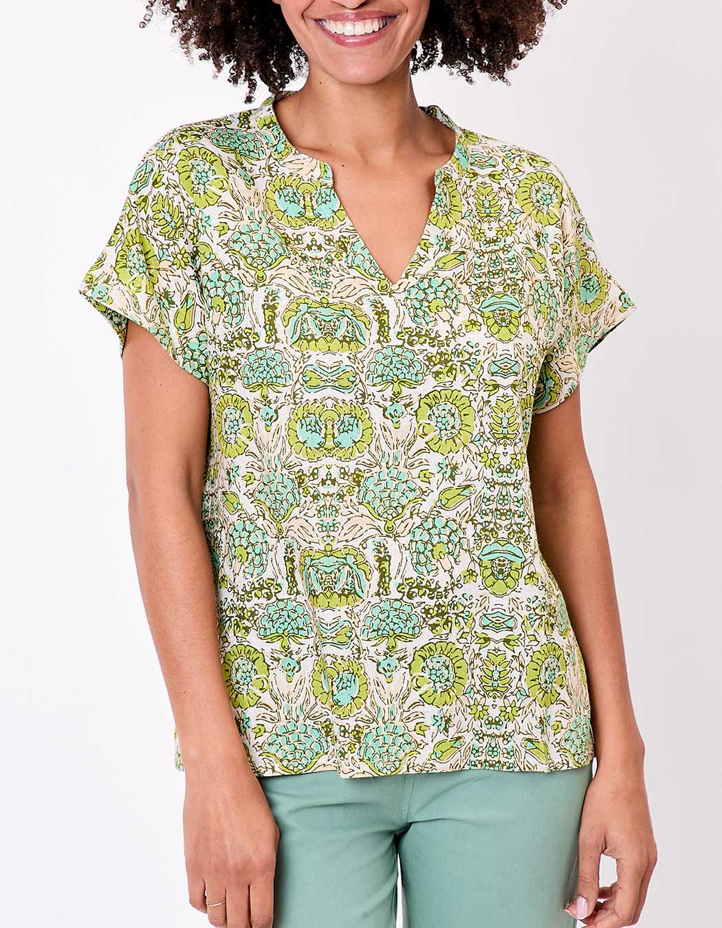 Tee shirt fluide lin imprimé La Fiancée