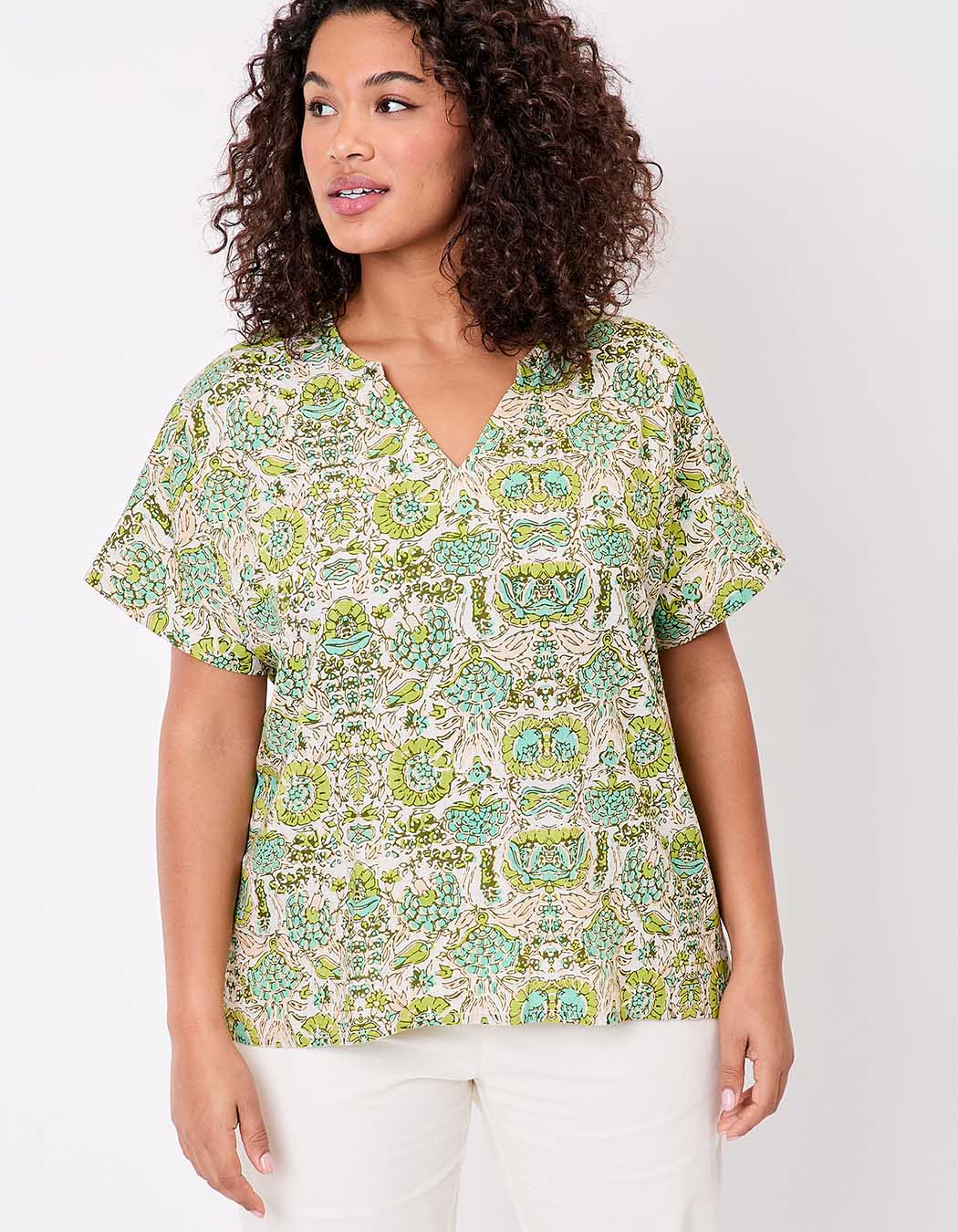 Tee shirt fluide lin imprimé La Fiancée