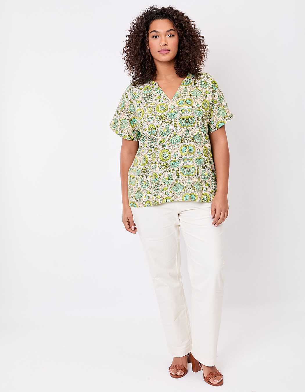 Tee shirt fluide lin imprimé La Fiancée