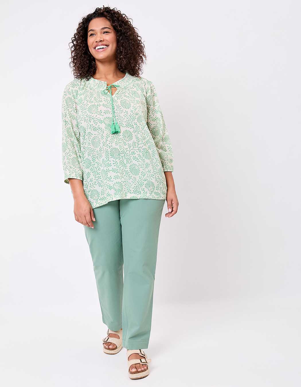 Blouse voile de coton bio ample imprimé La Fiancée