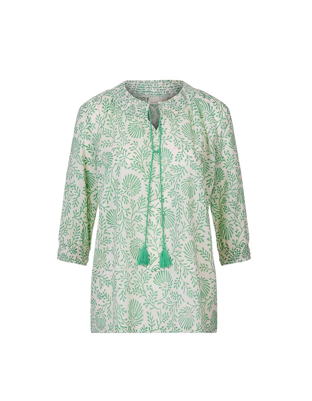 Blouse voile de coton bio ample imprimé La Fiancée