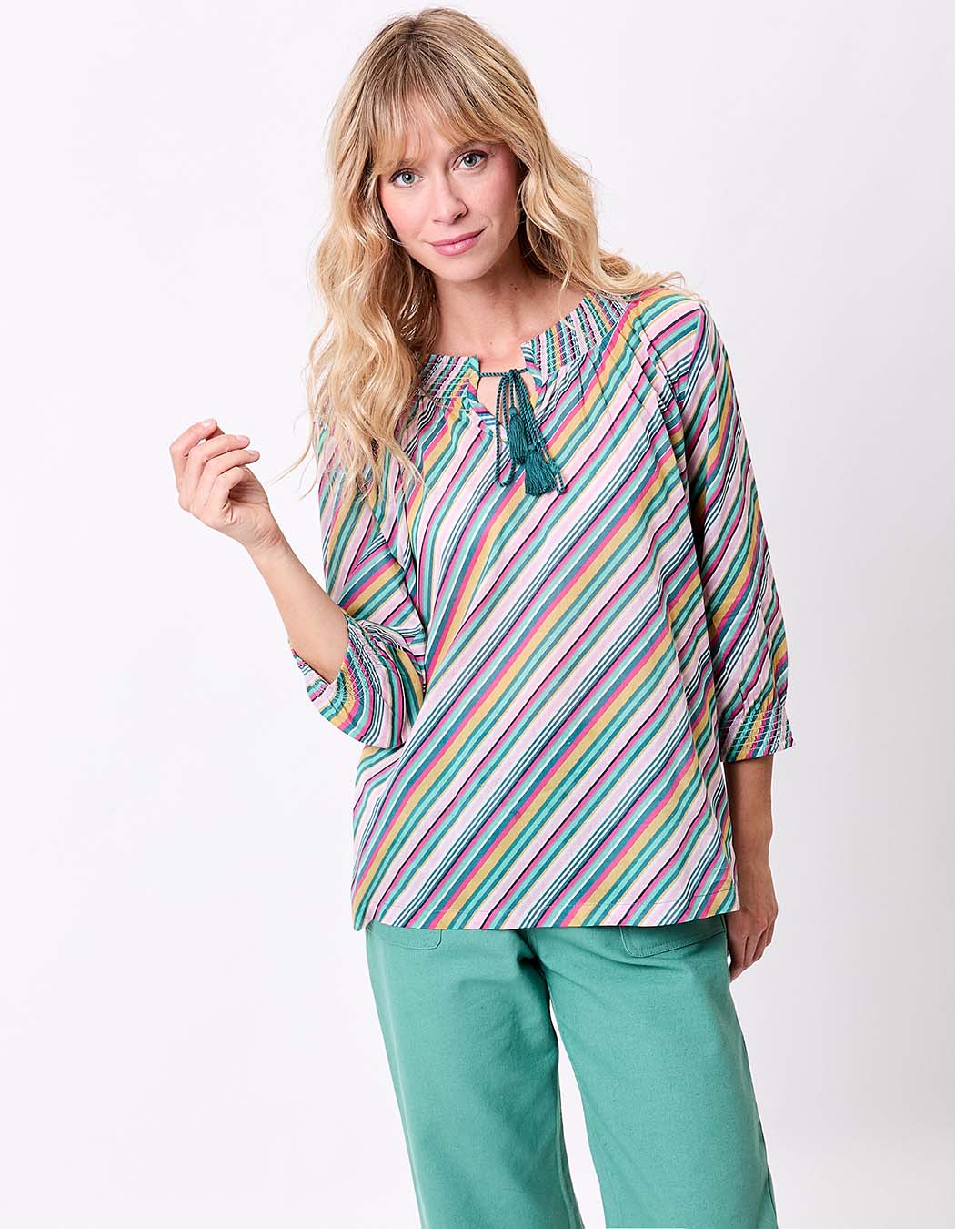Blouse voile de coton bio ample imprimé La Fiancée