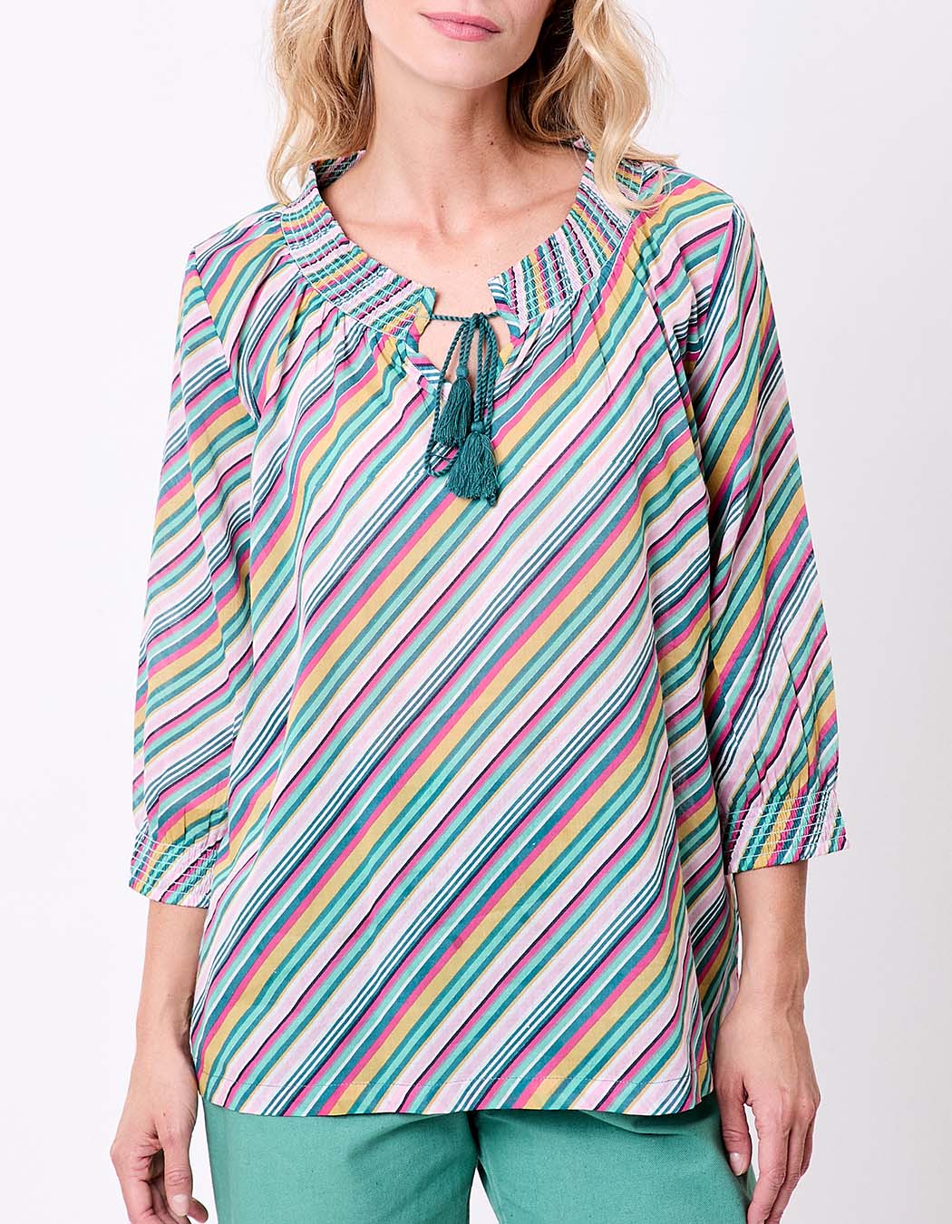 Blouse voile de coton bio ample imprimé La Fiancée