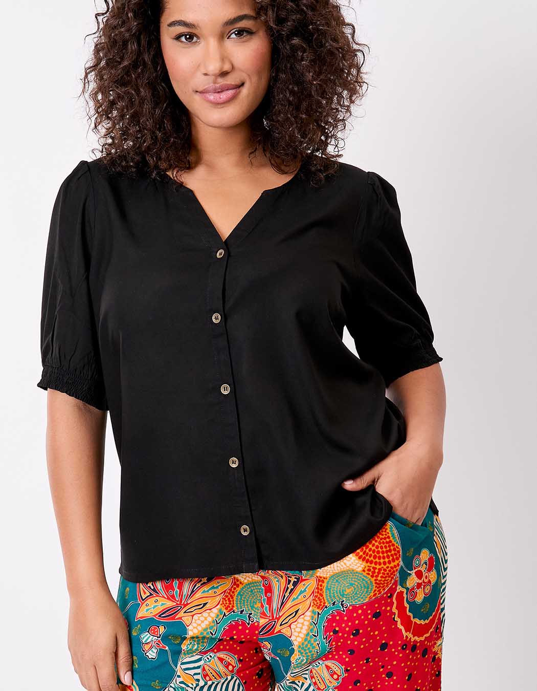 Chemisette femme fluide imprimé La Fiancée