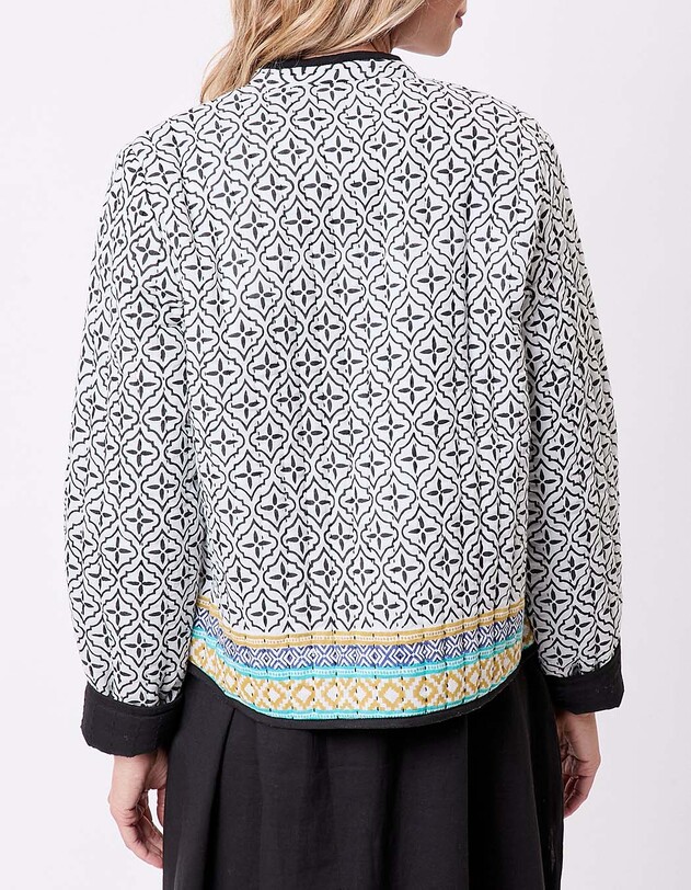 Veste matelass&eacute;e r&eacute;versible coton bio imprim&eacute; La Fianc&eacute;e