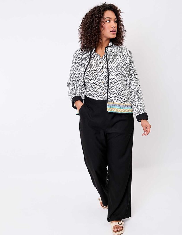Veste matelass&eacute;e r&eacute;versible coton bio imprim&eacute; La Fianc&eacute;e