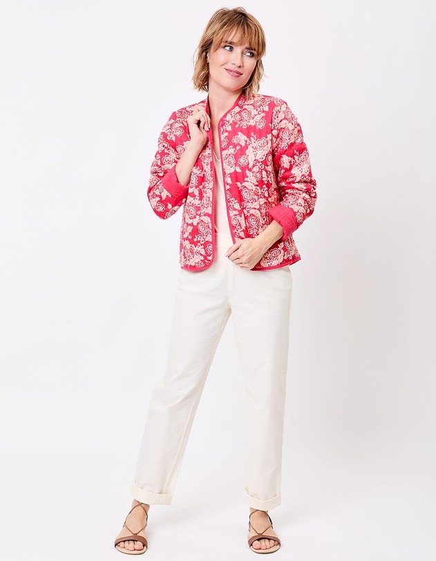 Veste matelass&eacute;e r&eacute;versible coton bio imprim&eacute; La Fianc&eacute;e