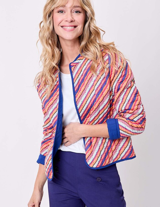 Veste matelass&eacute;e r&eacute;versible coton bio imprim&eacute; La Fianc&eacute;e