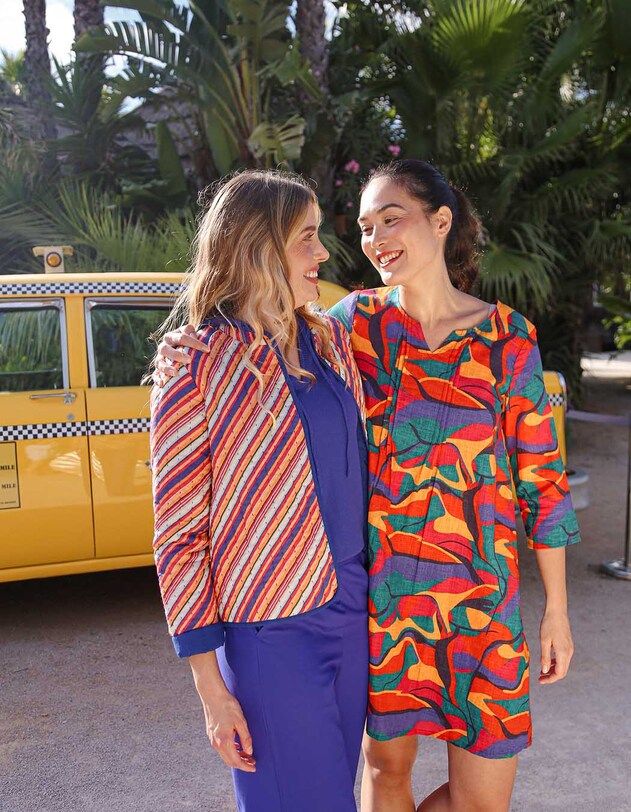 Veste matelass&eacute;e r&eacute;versible coton bio imprim&eacute; La Fianc&eacute;e