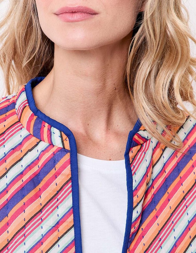 Veste matelass&eacute;e r&eacute;versible coton bio imprim&eacute; La Fianc&eacute;e