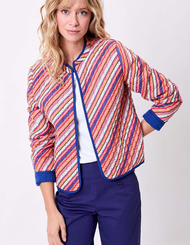Veste matelass&eacute;e r&eacute;versible coton bio imprim&eacute; La Fianc&eacute;e