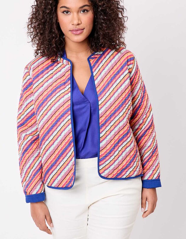 Veste matelass&eacute;e r&eacute;versible coton bio imprim&eacute; La Fianc&eacute;e