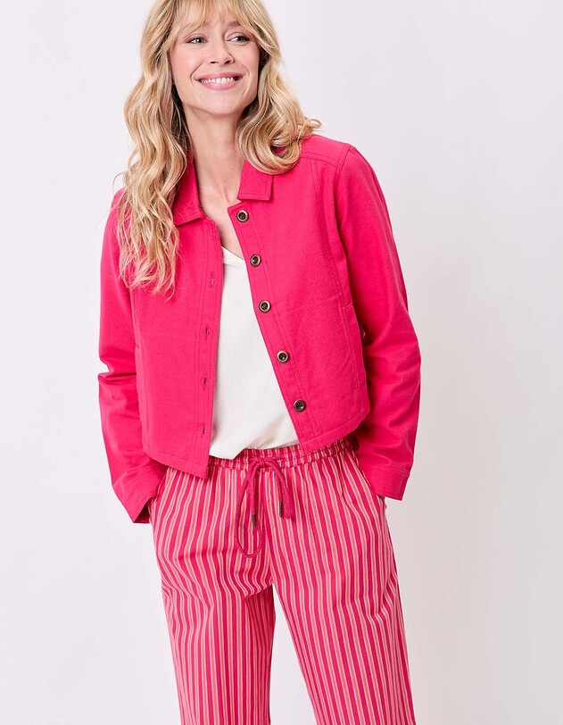Veste courte en coton bio imprim&eacute; La Fianc&eacute;e