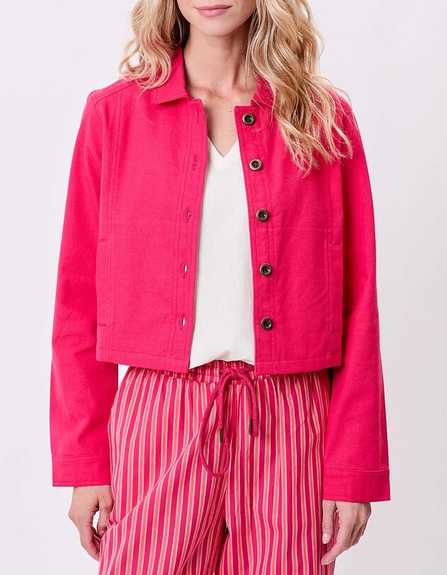 Veste courte en coton bio imprim&eacute; La Fianc&eacute;e