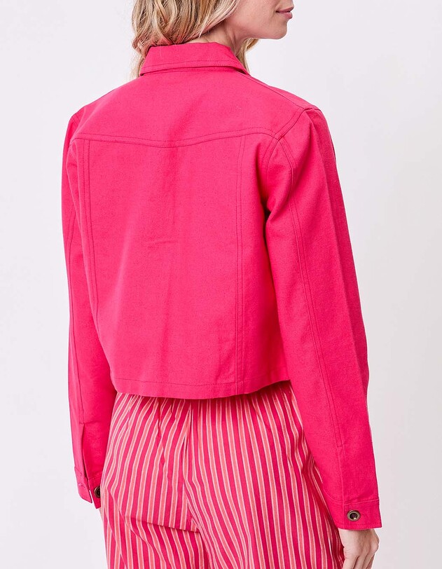 Veste courte en coton bio imprim&eacute; La Fianc&eacute;e