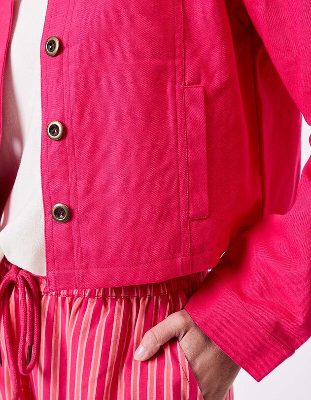 Veste courte en coton bio imprim&eacute; La Fianc&eacute;e