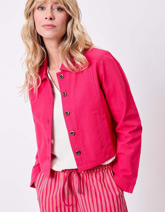 Veste courte en coton bio imprim&eacute; La Fianc&eacute;e