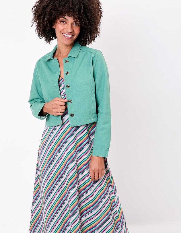 Veste courte en coton bio imprim&eacute; La Fianc&eacute;e