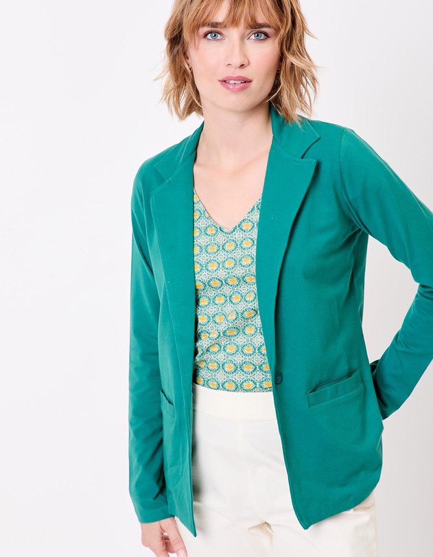 Veste tailleur souple imprim&eacute; La Fianc&eacute;e
