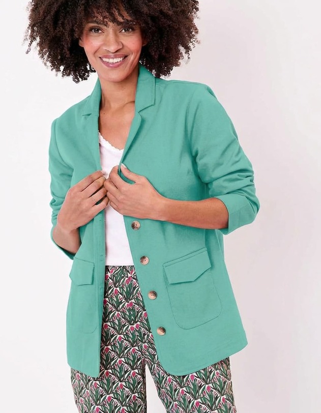 Veste saharienne coton bio imprim&eacute; La Fianc&eacute;e