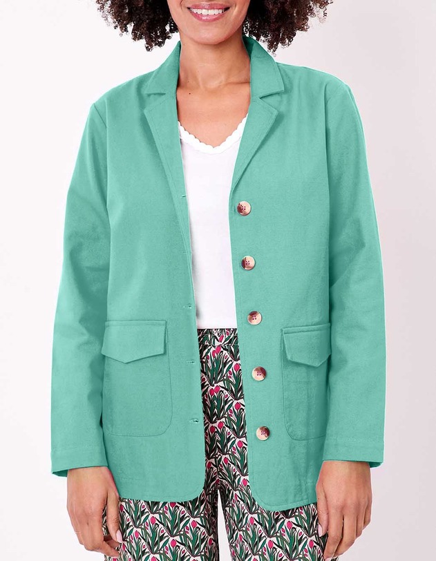 Veste saharienne coton bio imprim&eacute; La Fianc&eacute;e