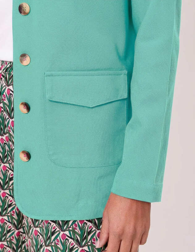 Veste saharienne coton bio imprim&eacute; La Fianc&eacute;e