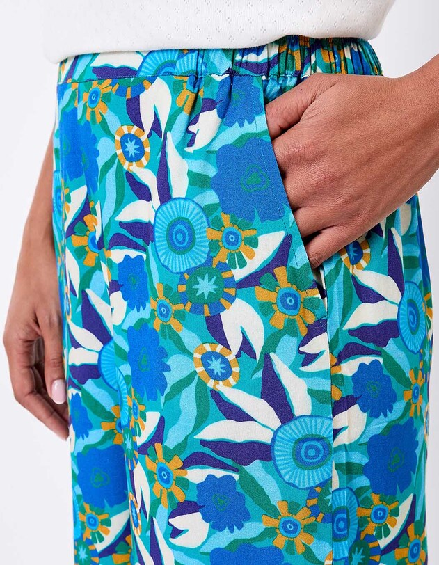 Pantalon ample &eacute;lastiqu&eacute;e fluide imprim&eacute; Princesse Nomade
